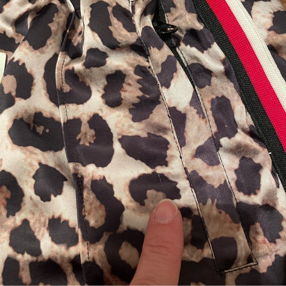 Pam & Gela Dolphin Leopard Print Track Shorts - Picture 8 of 8